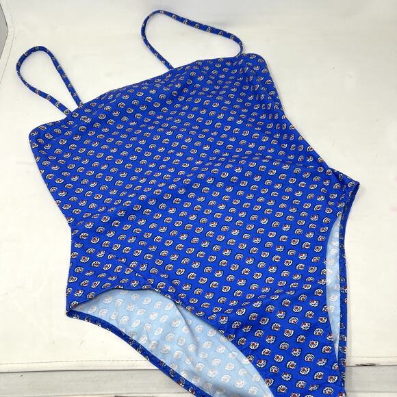 Doen Marbella Maillot Bord De Mer blue swimsuit one piece Size L CL - Picture 3 of 6